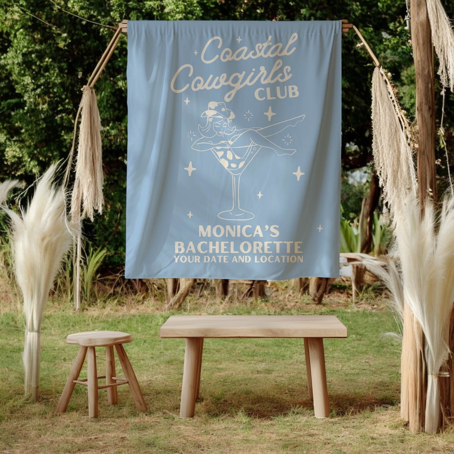 Coastal Cowgirls Bachelorette Banner– Custom Bach Décor | #15