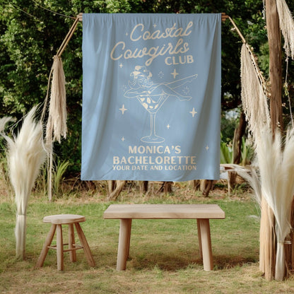 Coastal Cowgirls Bachelorette Banner– Custom Bach Décor | #15