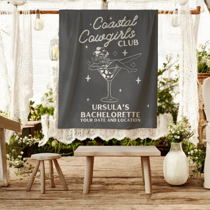 Coastal Cowgirls Bachelorette Banner– Custom Bach Décor | #15