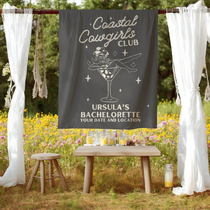 Coastal Cowgirls Bachelorette Banner– Custom Bach Décor | #15