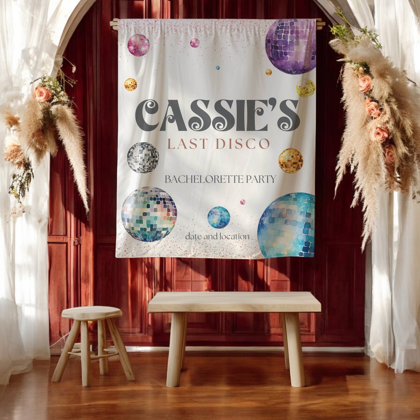 Disco Bachelorette Banner – Custom Bach Décor | #17