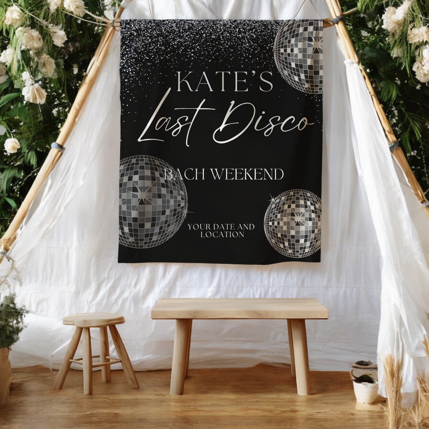 Disco Bachelorette Banner – Custom Bach Décor | #18