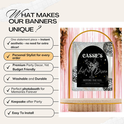 Disco Bachelorette Banner – Custom Bach Décor | #20