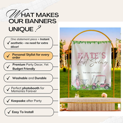 Golf Bachelorette Banner – Custom Bach Décor | #21
