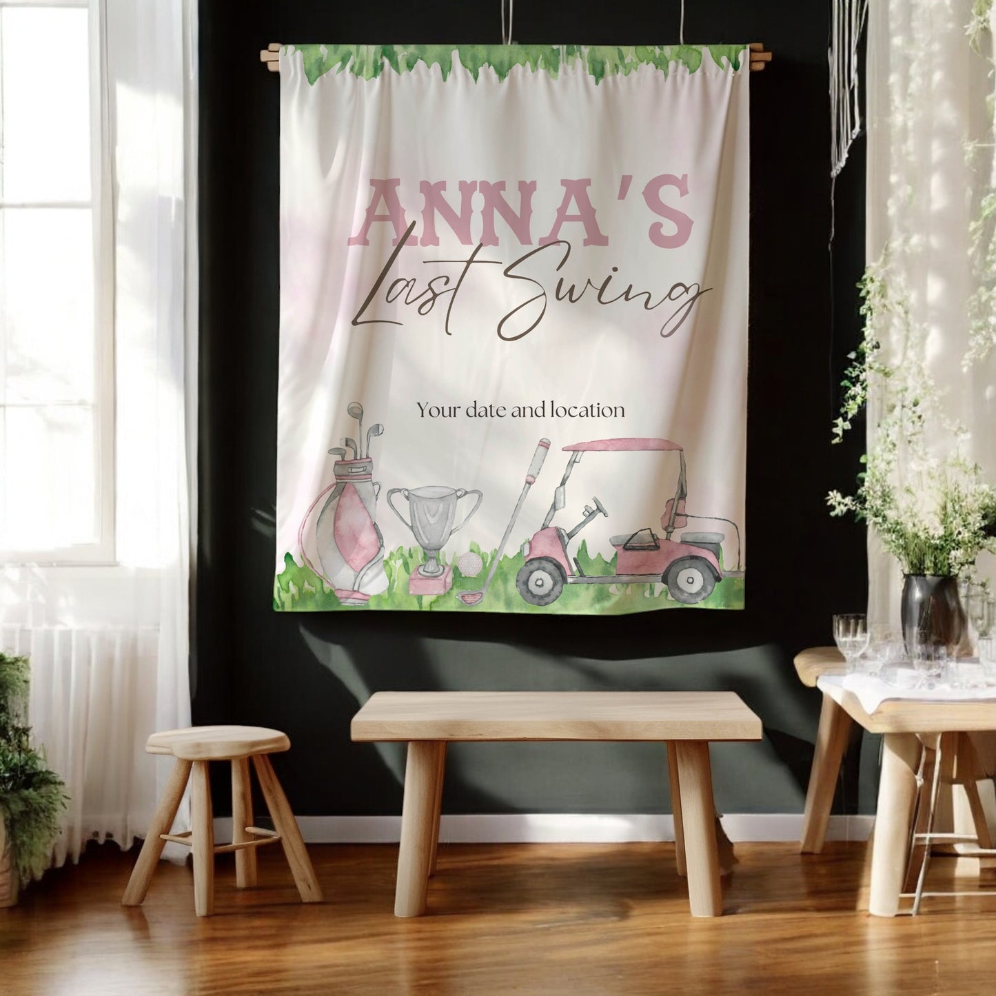 Golf Bachelorette Banner – Custom Bach Décor | #21