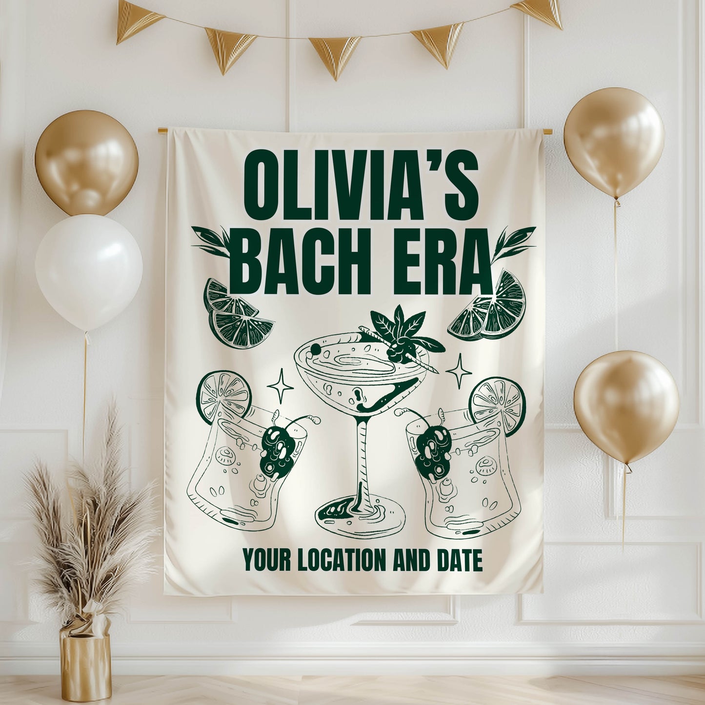 Cocktail Bach Party Banners– Custom Bach Décor | #22