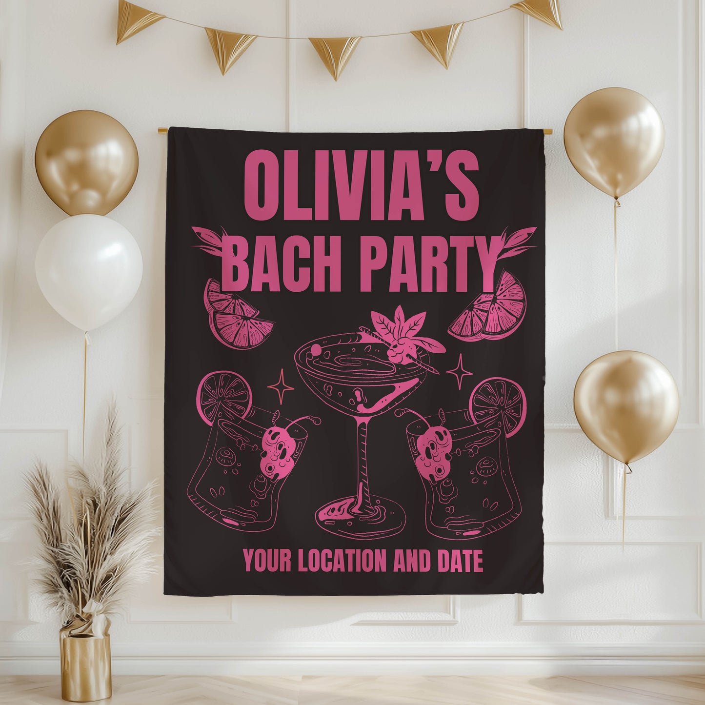 Cocktail Bach Party Banners– Custom Bach Décor | #22