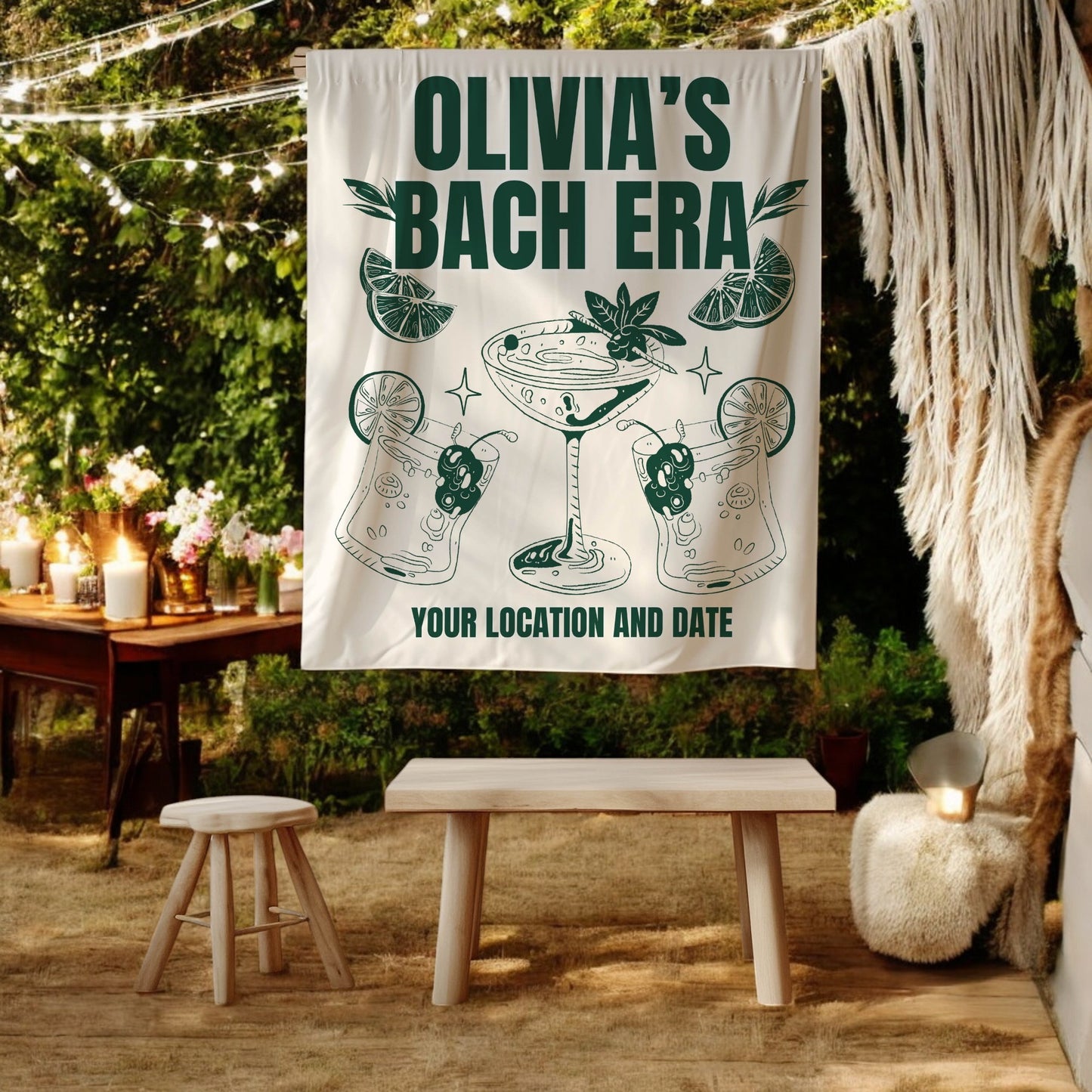 Cocktail Bach Party Banners– Custom Bach Décor | #22
