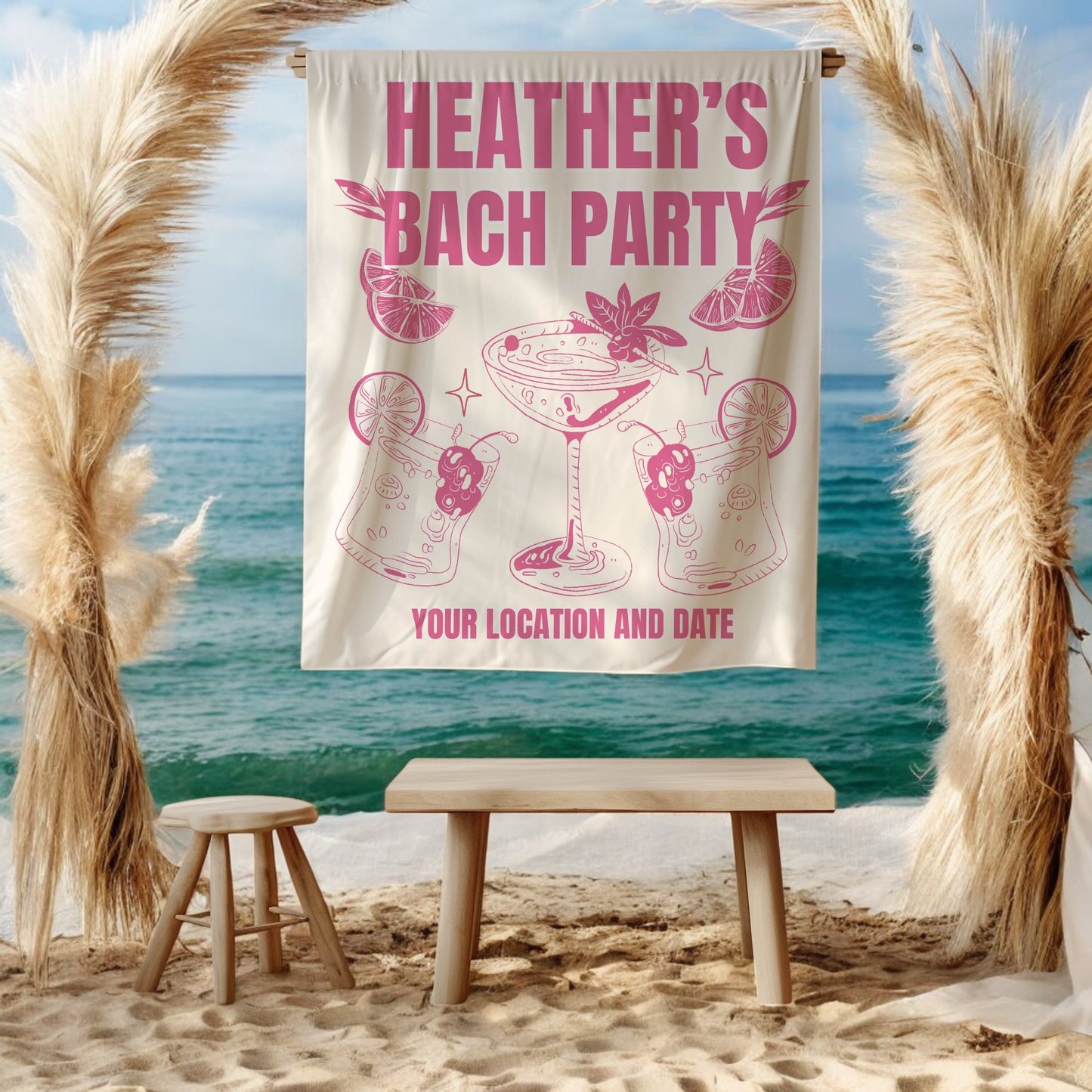 Cocktail Bach Party Banners– Custom Bach Décor | #22