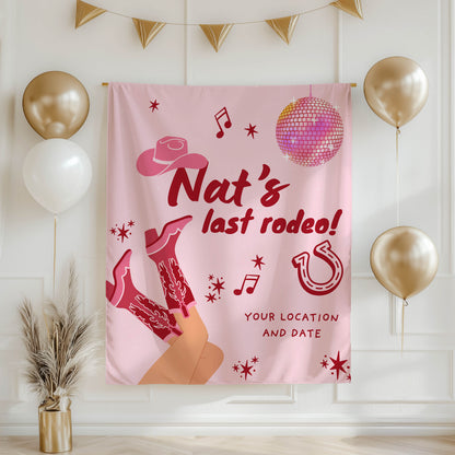 Pink Western and Country bachelorette– Custom Bach Décor | #23