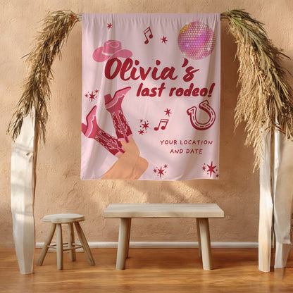 Pink Western and Country bachelorette– Custom Bach Décor | #23
