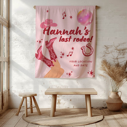 Pink Western and Country bachelorette– Custom Bach Décor | #23