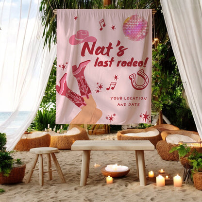 Pink Western and Country bachelorette– Custom Bach Décor | #23