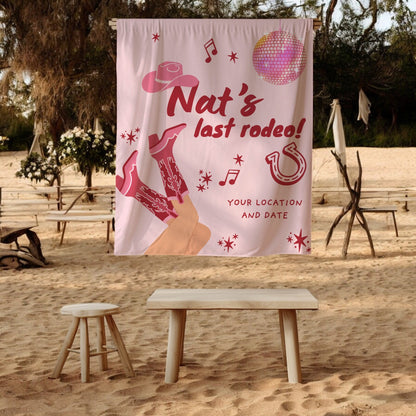 Pink Western and Country bachelorette– Custom Bach Décor | #23