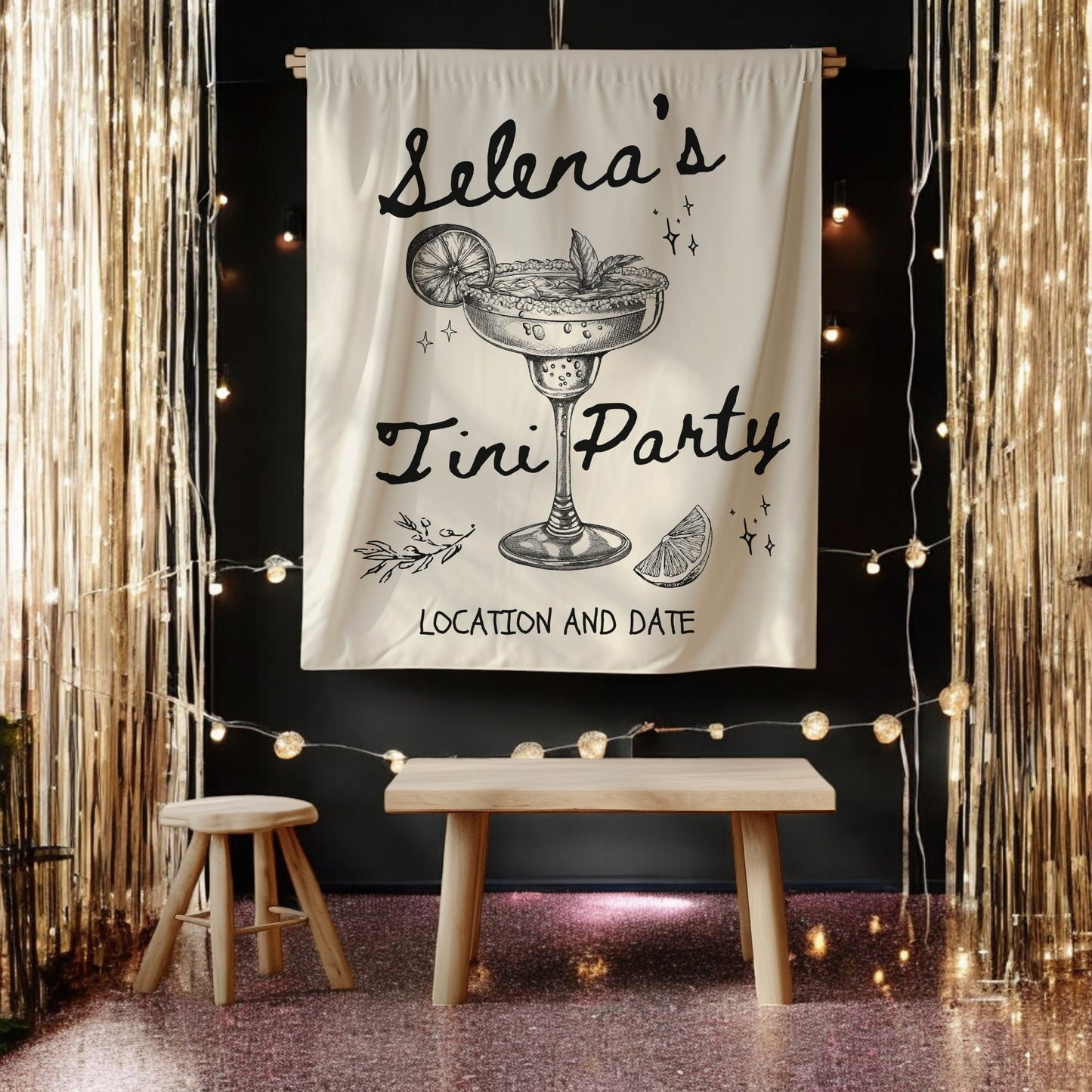 Cocktail Bachelorette Banner– Custom Bach Décor | #24