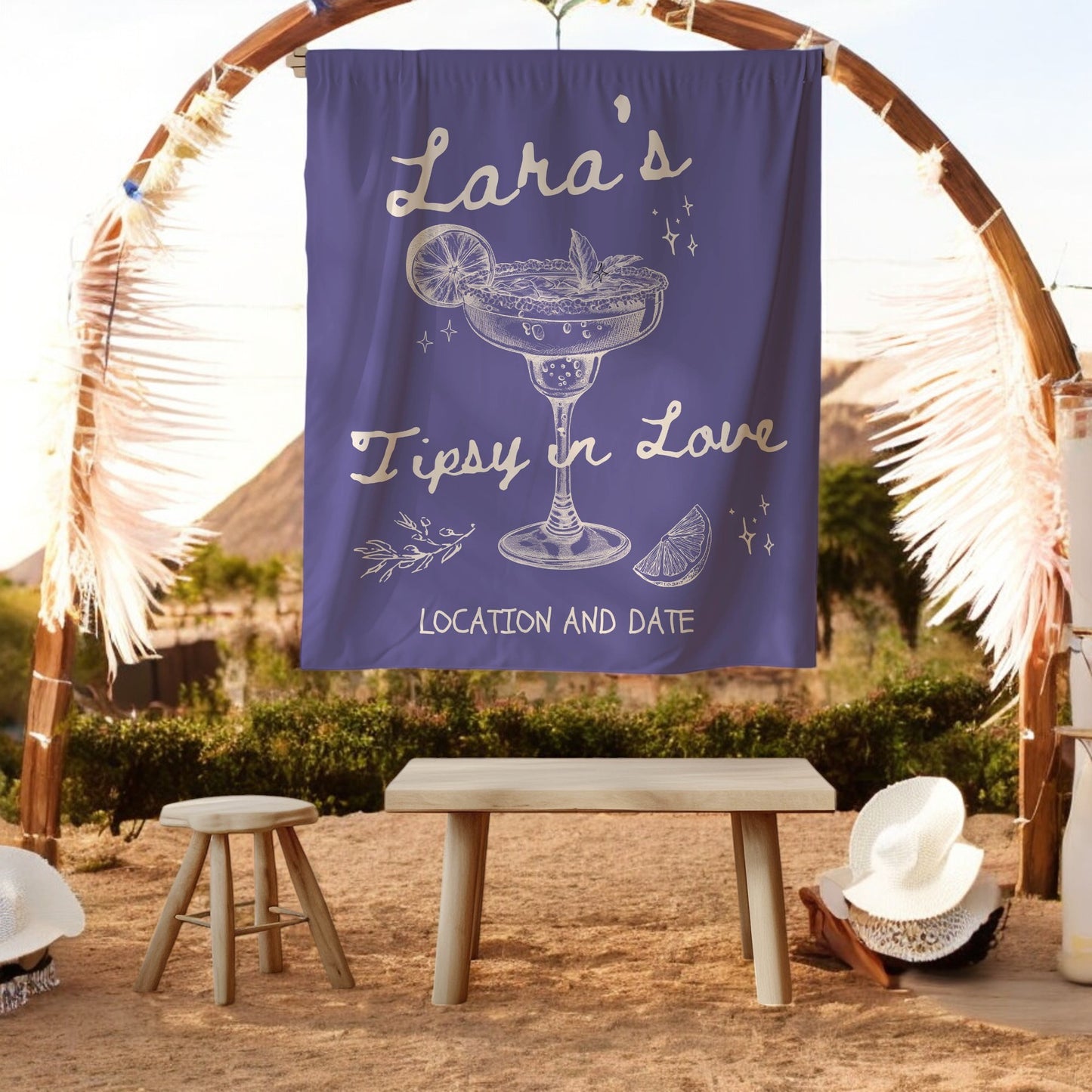 Cocktail Bachelorette Banner– Custom Bach Décor | #24