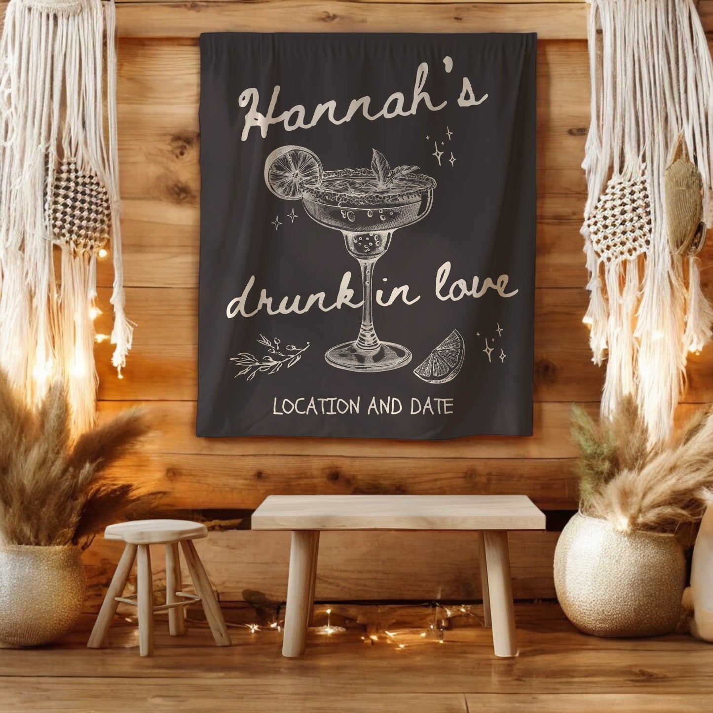 Cocktail Bachelorette Banner– Custom Bach Décor | #24