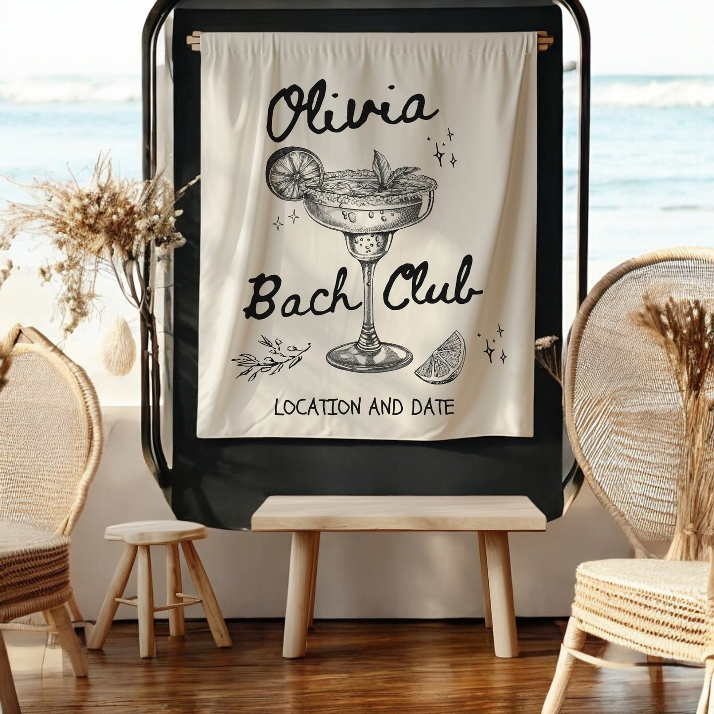 Cocktail Bachelorette Banner– Custom Bach Décor | #24