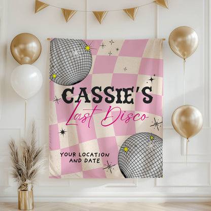 Trendy Disco Bachelorette Banner– Custom Bach Décor | #25