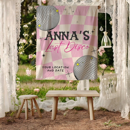 Trendy Disco Bachelorette Banner– Custom Bach Décor | #25