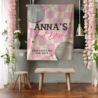 Trendy Disco Bachelorette Banner– Custom Bach Décor | #25