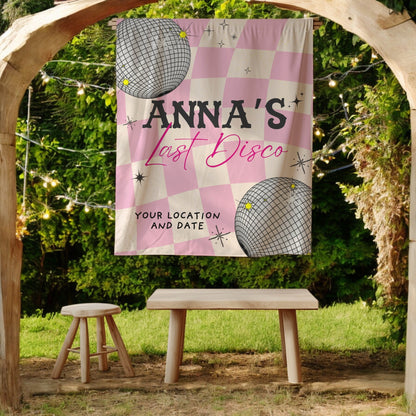 Trendy Disco Bachelorette Banner– Custom Bach Décor | #25