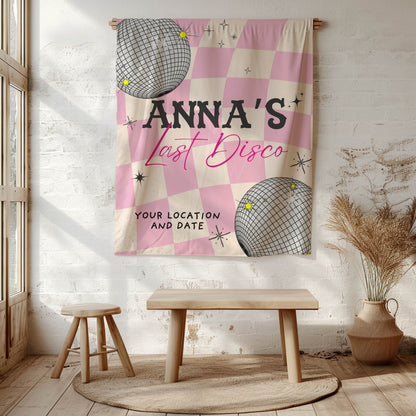 Trendy Disco Bachelorette Banner– Custom Bach Décor | #25