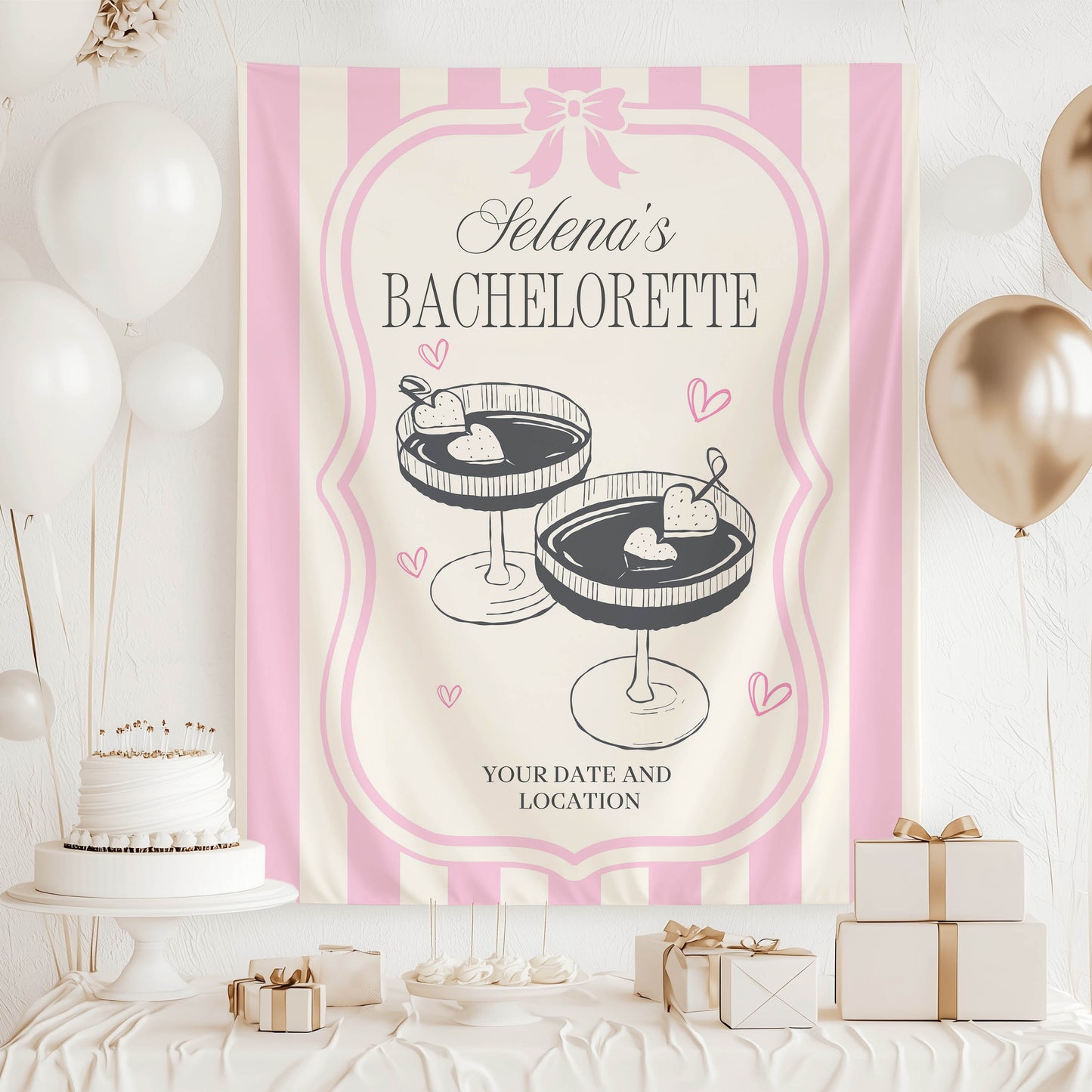 Trendy Mix theme Bachelorette Banner – Custom Bach Décor | #30