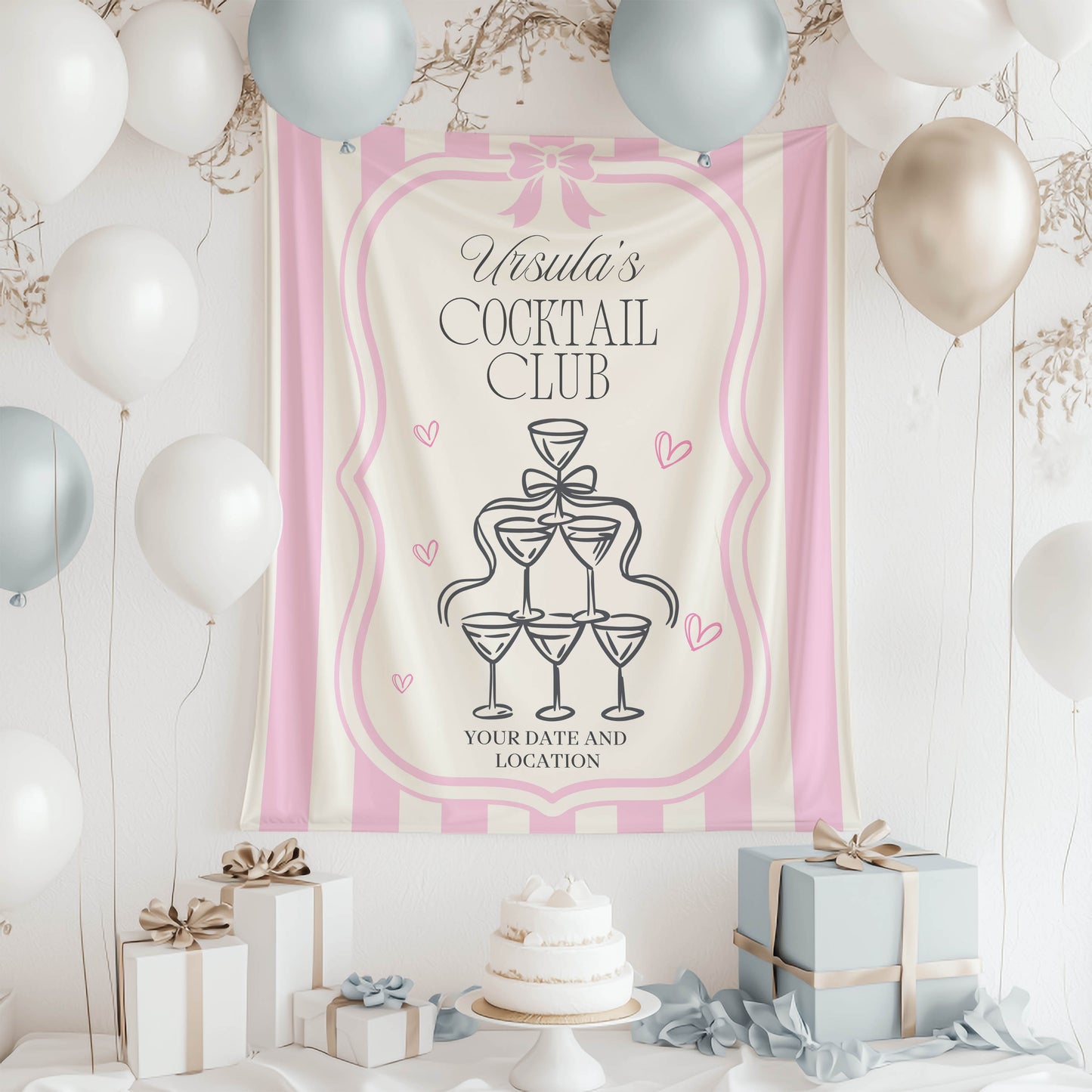 Trendy Mix theme Bachelorette Banner – Custom Bach Décor | #30