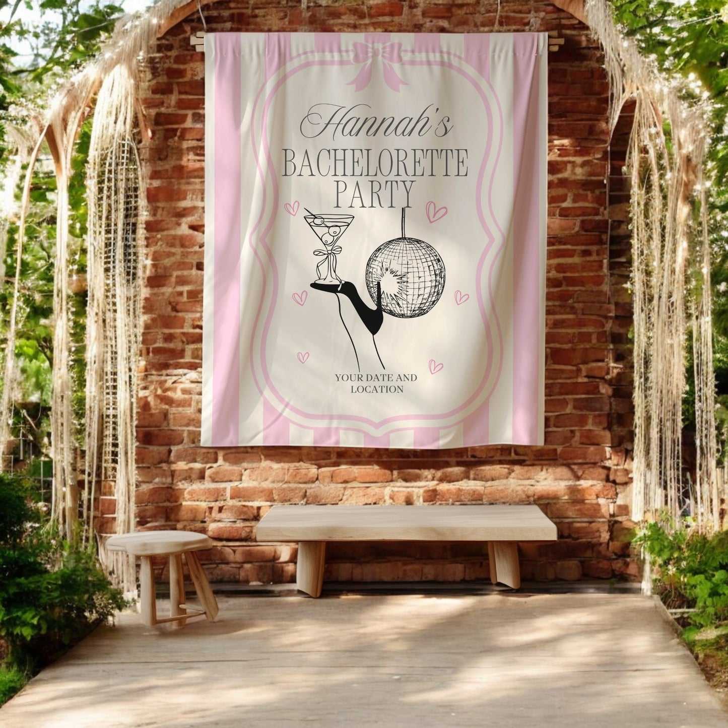 Trendy Mix theme Bachelorette Banner – Custom Bach Décor | #30