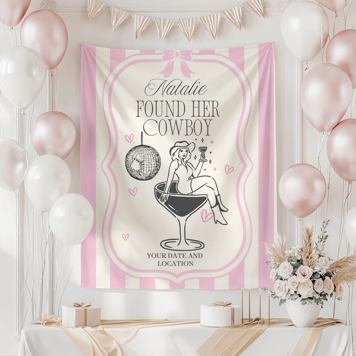 Last Rodeo Bachelorette Banner – Personalized Western Bach Weekend Sign, Rustic Cowgirl Bridal Party Décor, Country Wedding Celebration.
