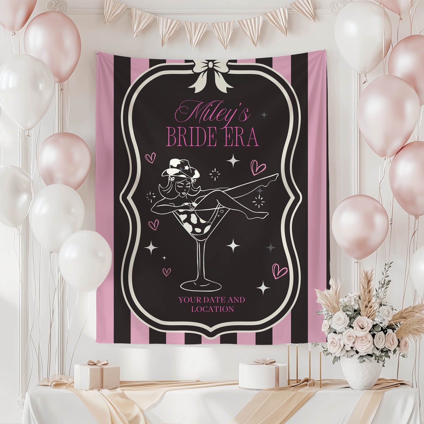 Disco Cowgirl Banner– Custom Bach Décor | #31