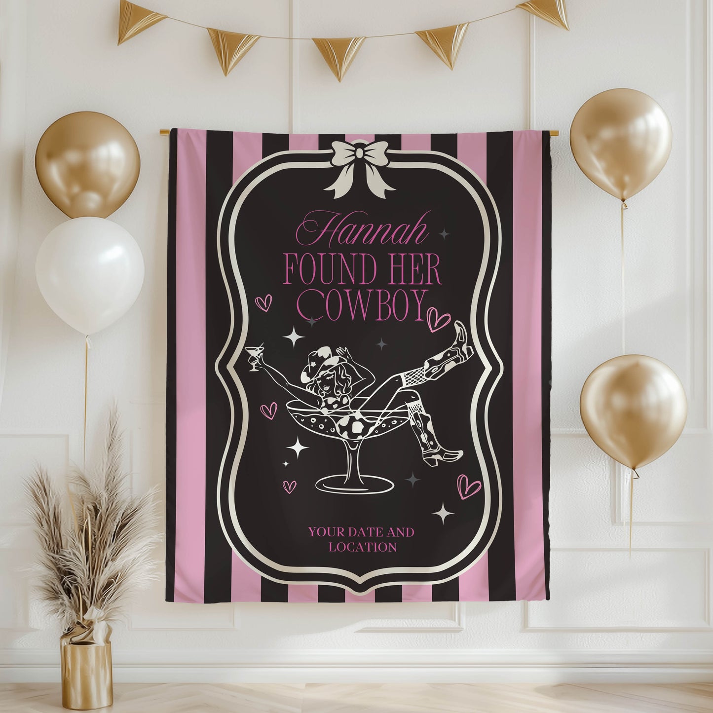 Disco Cowgirl Banner– Custom Bach Décor | #31