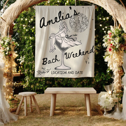 Trendy Bachelorette Banner-– Custom Bach Décor | #32