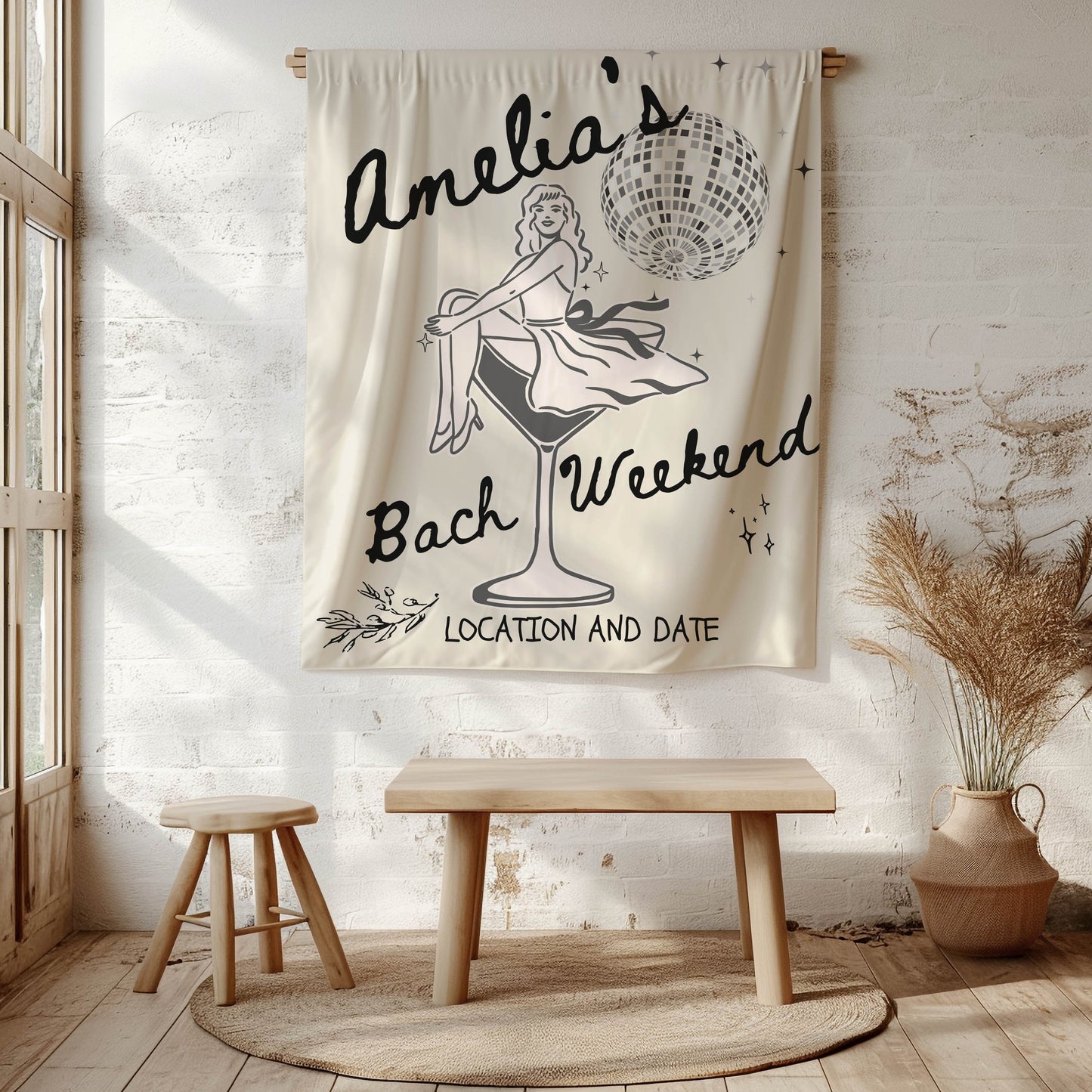 Trendy Bachelorette Banner-– Custom Bach Décor | #32