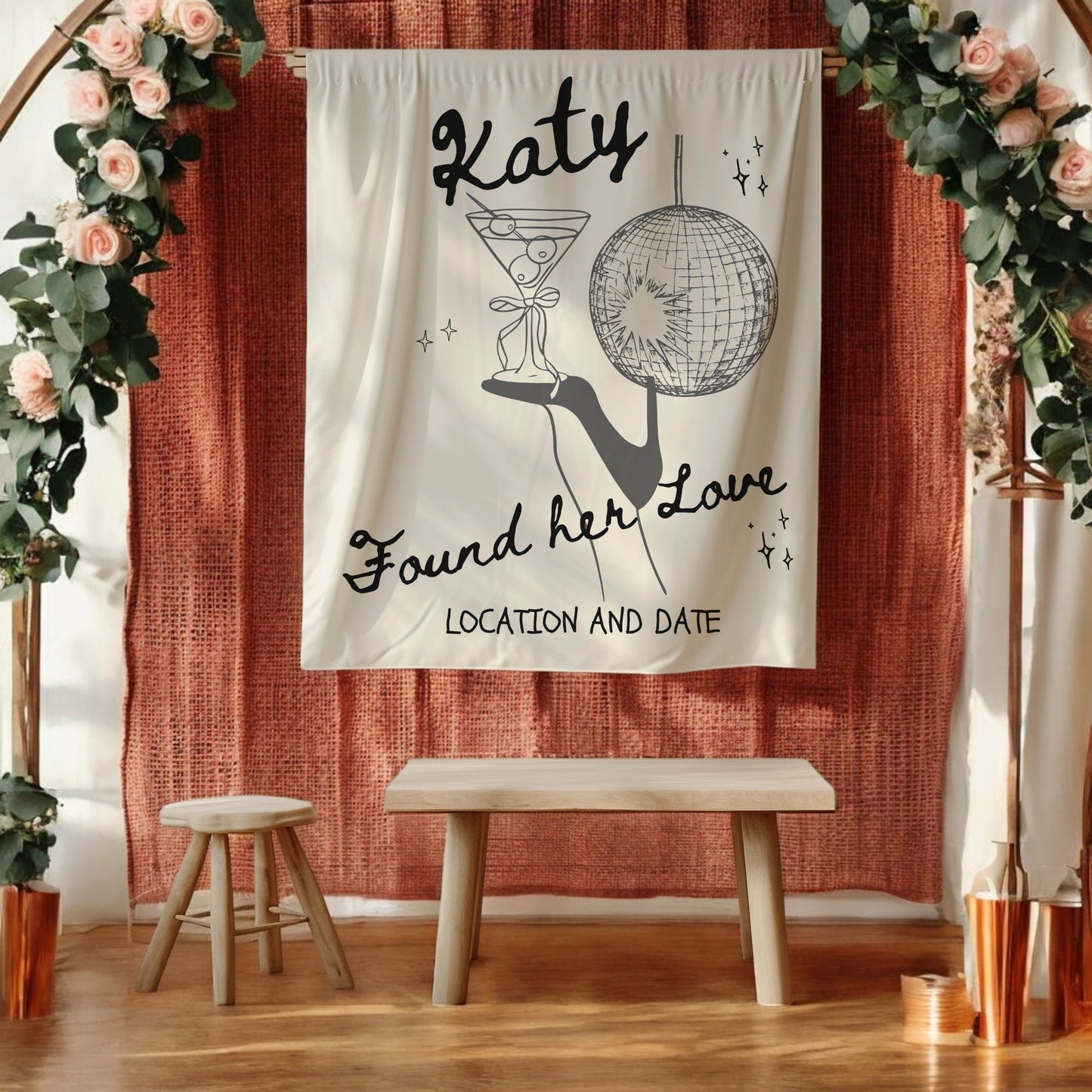 Trendy Bachelorette Banner-– Custom Bach Décor | #32