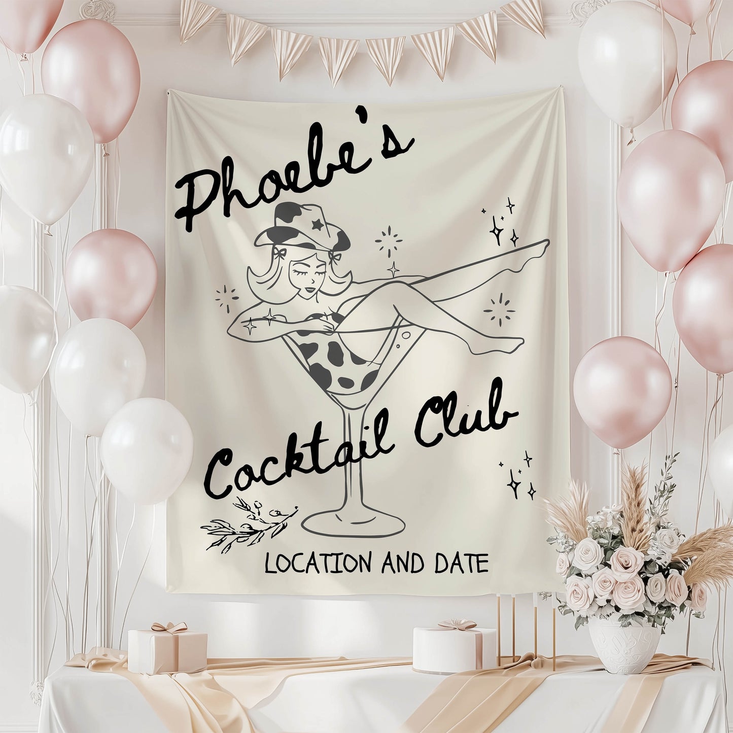 Trendy Bachelorette Banner-– Custom Bach Décor | #32