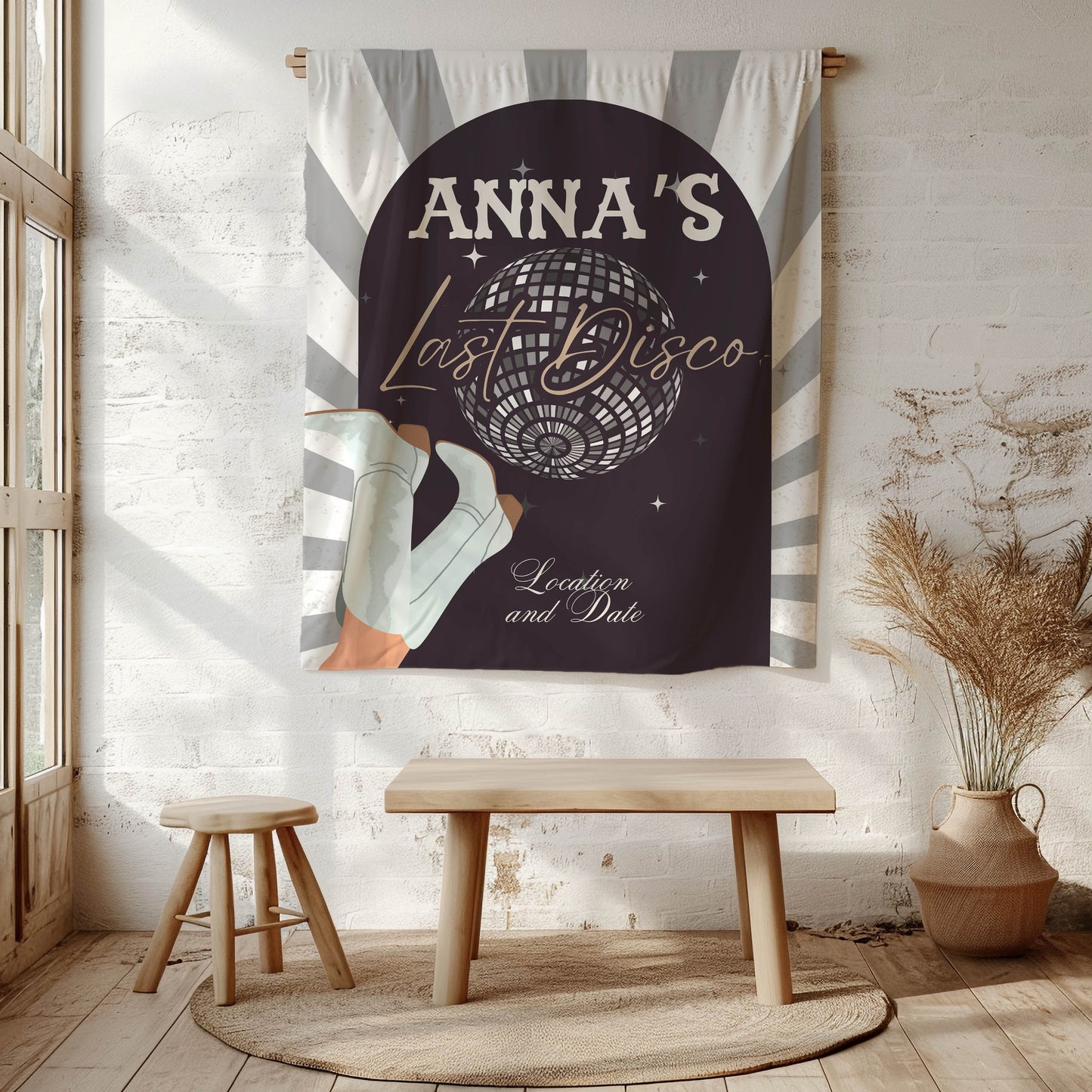 Disco Bachelorette Banner -Casino Bach Party – Custom Bach Décor | #34