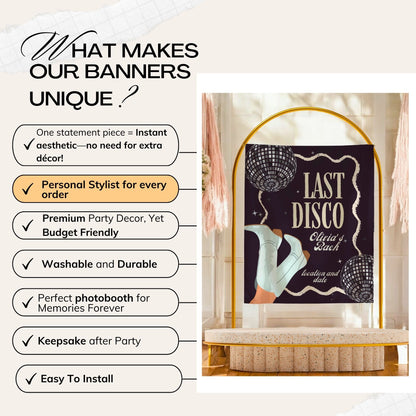Dance and Casino Bachelorette Banner – Custom Bach Décor | #35