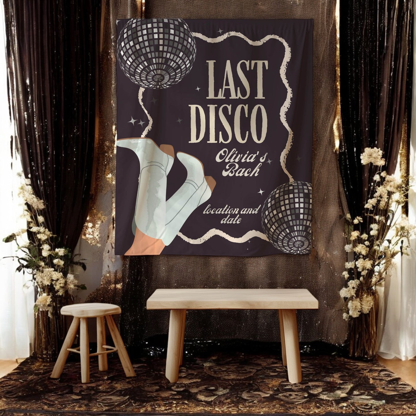 Dance and Casino Bachelorette Banner – Custom Bach Décor | #35