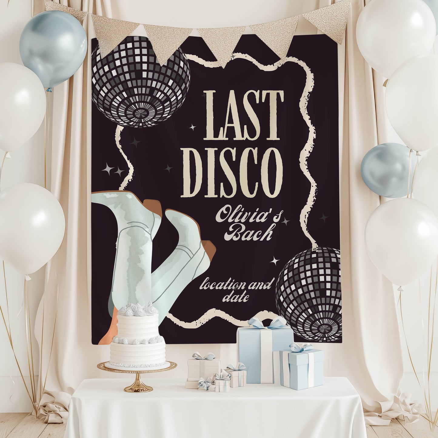 Dance and Casino Bachelorette Banner – Custom Bach Décor | #35