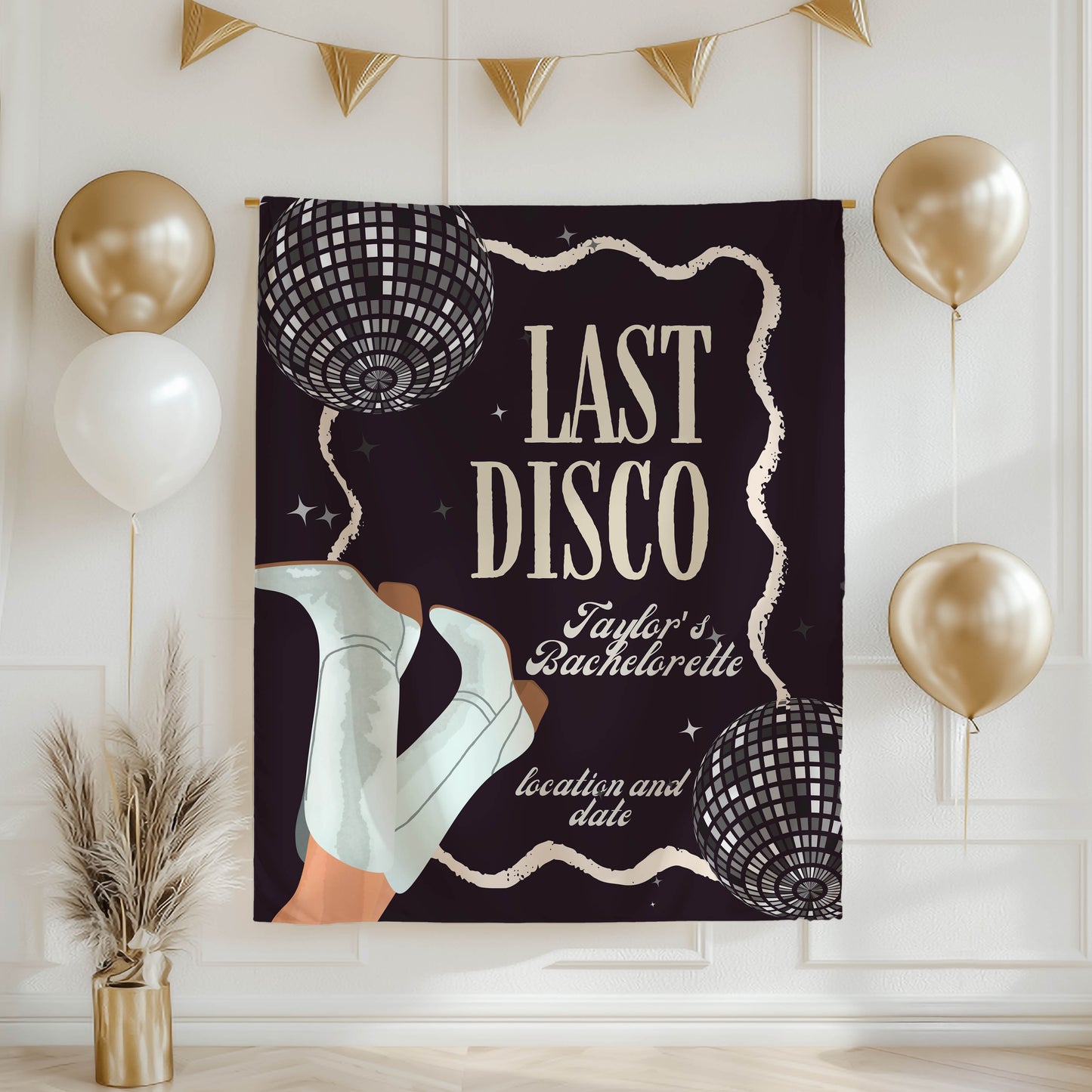 Dance and Casino Bachelorette Banner – Custom Bach Décor | #35