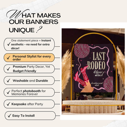 Last Rodeo Bachelorette Banner– Custom Bach Décor | #36