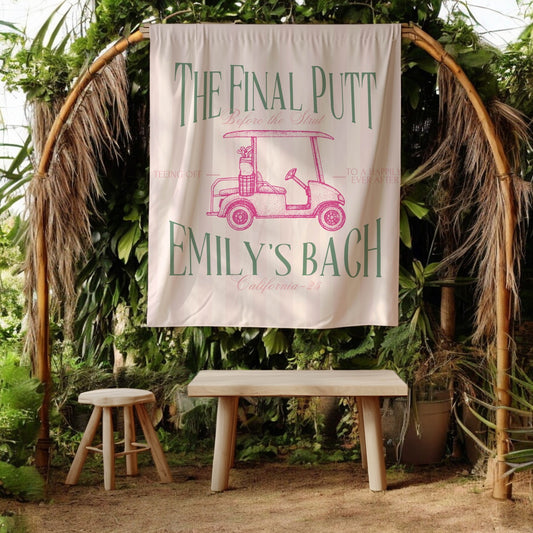 Golf Bachelorette Banner – Custom Bach Decor for Country Club & Fairway Parties