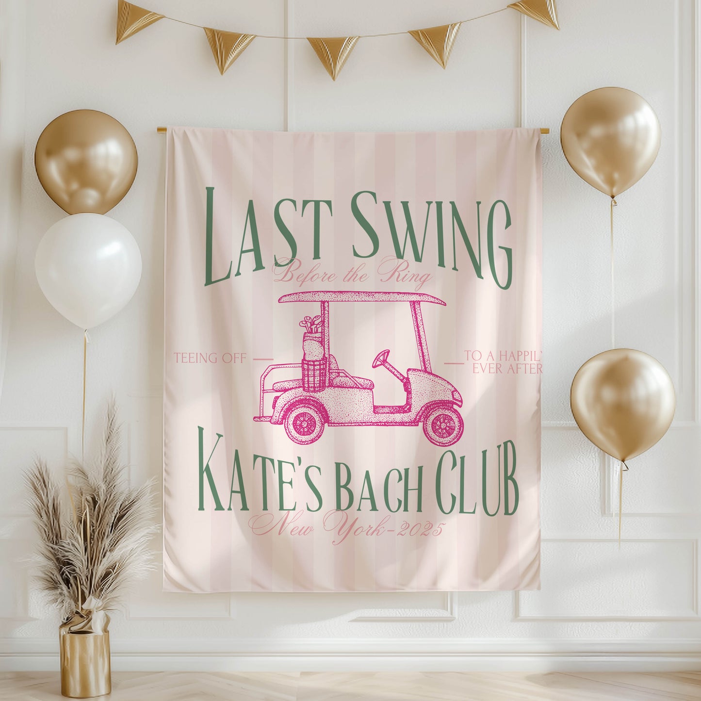 Golf Bachelorette Banner – Custom Bach Décor | #43