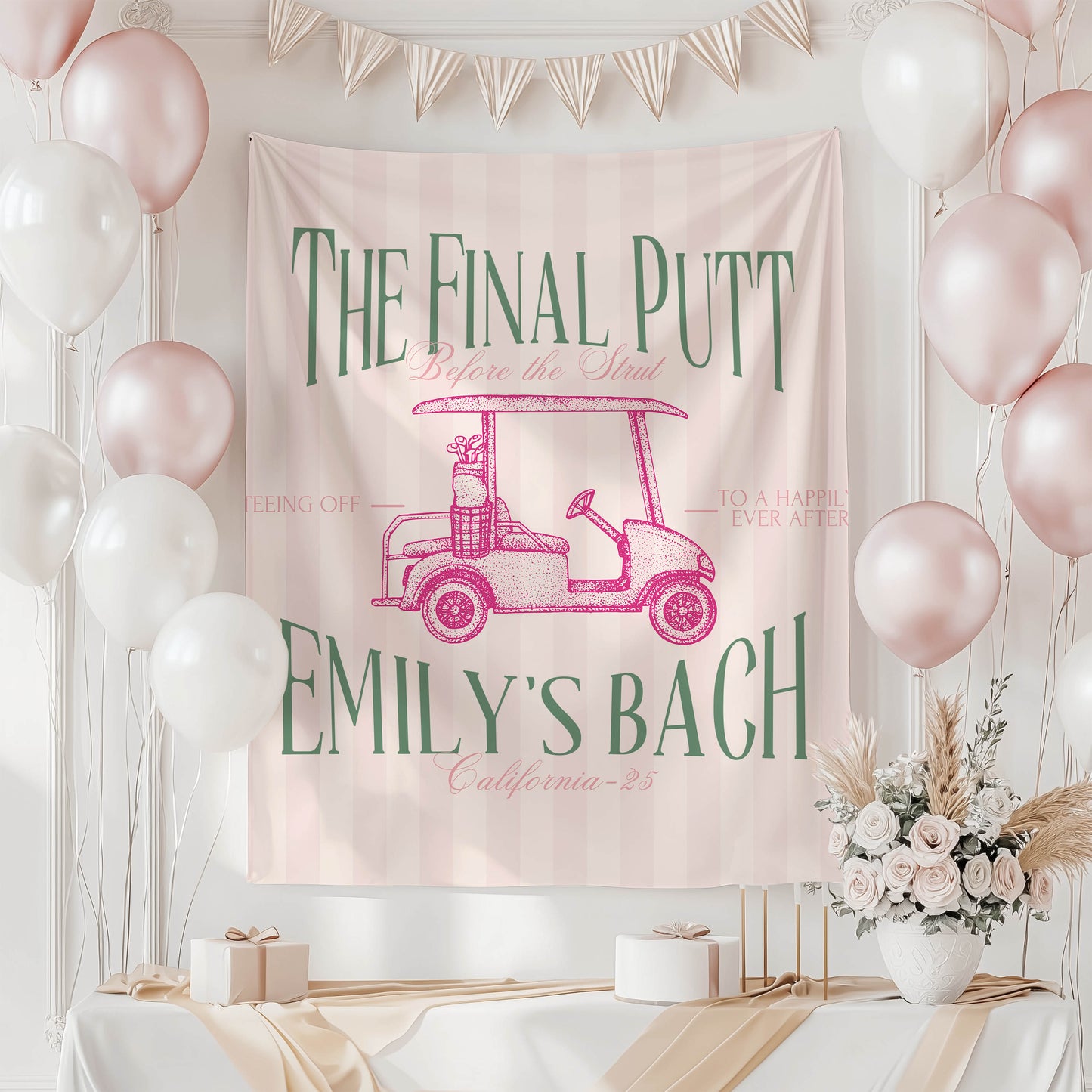 Golf Bachelorette Banner – Custom Bach Décor | #43