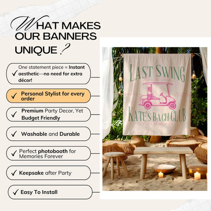 Golf Bachelorette Banner – Custom Bach Décor | #43