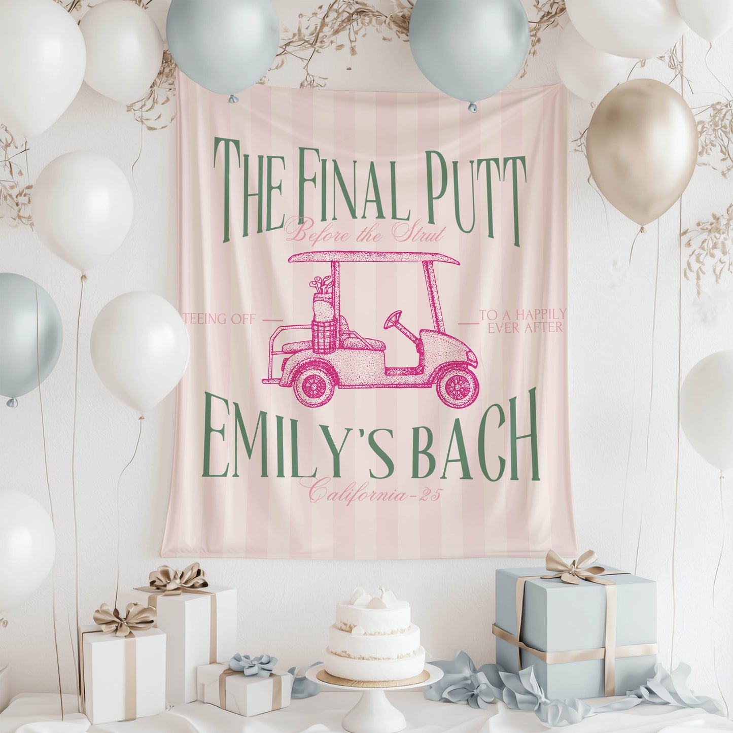 Golf Bachelorette Banner – Custom Bach Décor | #43