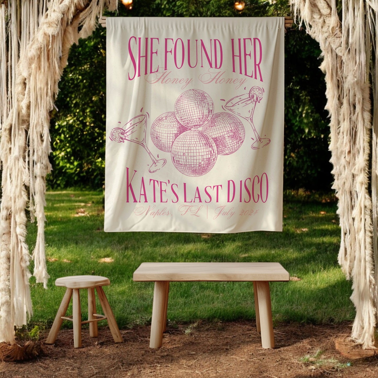Disco Bachelorette Banner – Custom Bach Décor | #44