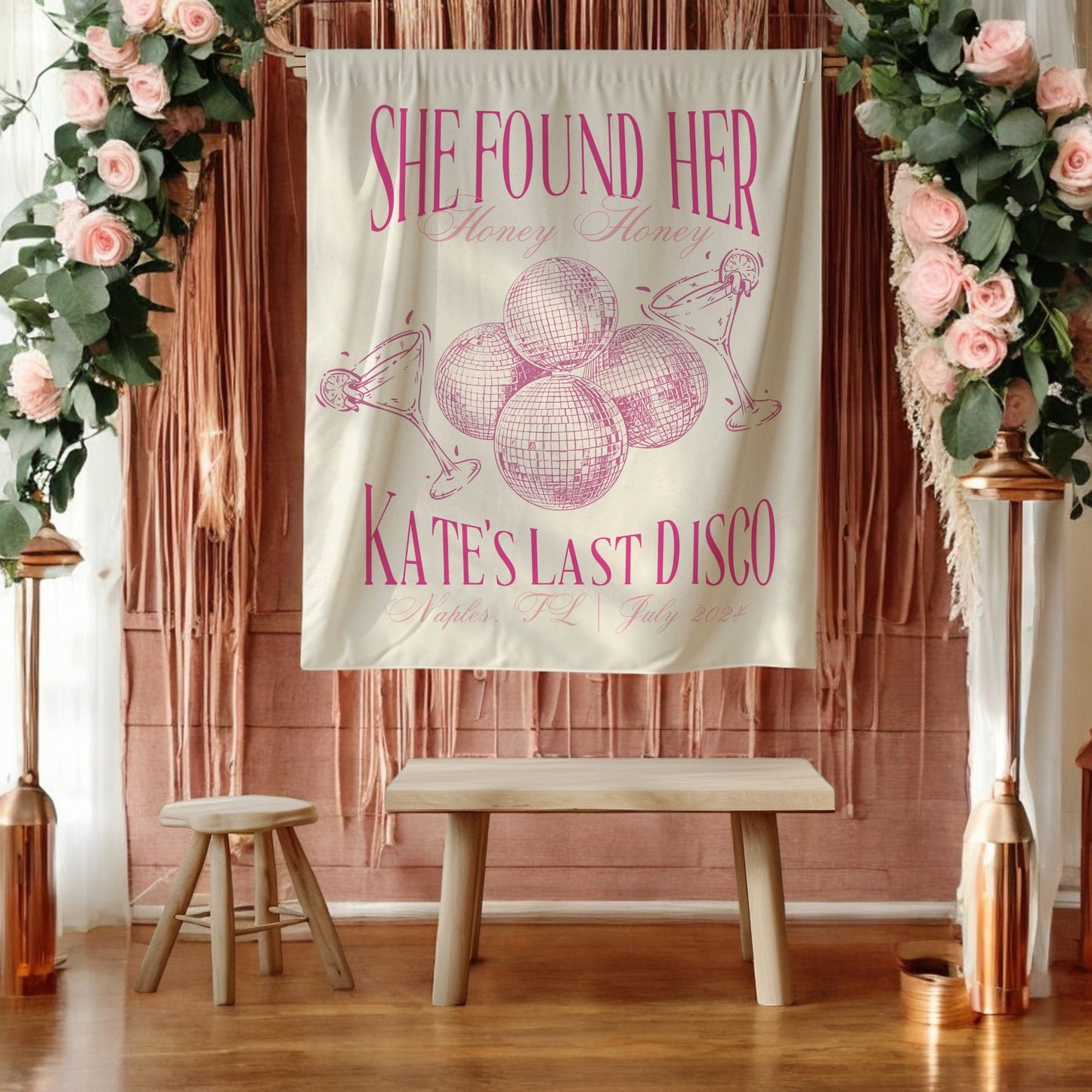 Disco Bachelorette Banner – Custom Bach Décor | #44